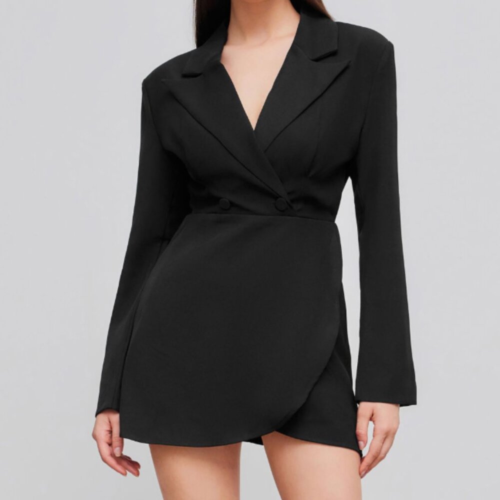 Cider Collar Solid Button Mini Dress NWT - image 1